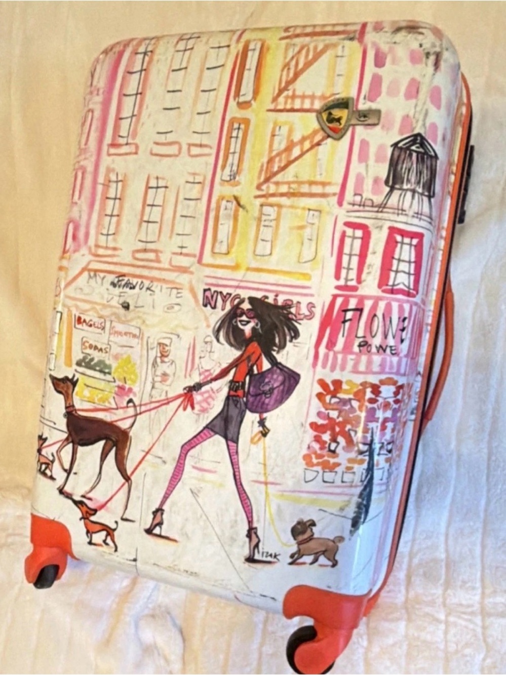IZAK Mia Toro Red Travel Bag Interior